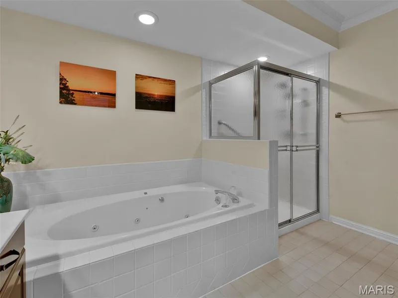 Another view of the primary bathroom. — 208 Ambridge Court #206, Chesterfield, MO 63017