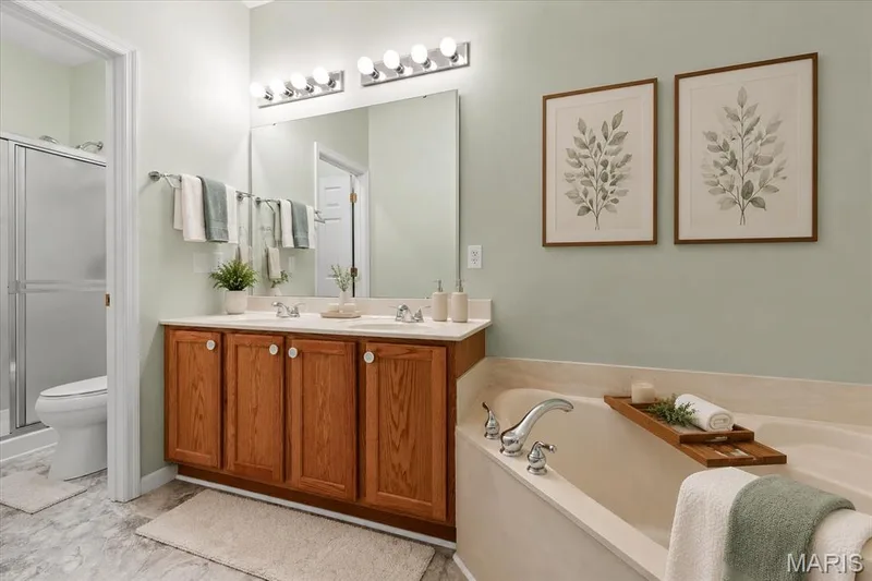Primary Master Bath with suggested staging — 253 Strayhorn Drive, St Peters, MO 63376