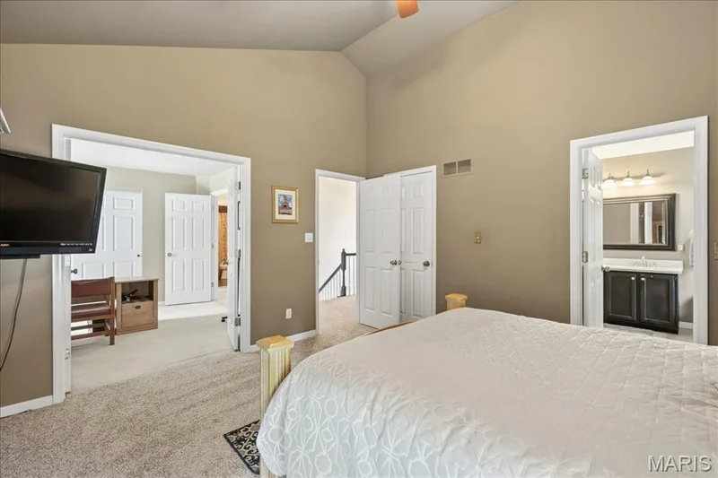 French doors open to the second bedroom. — 175 Beacon Point Lane, Wildwood, MO 63040
