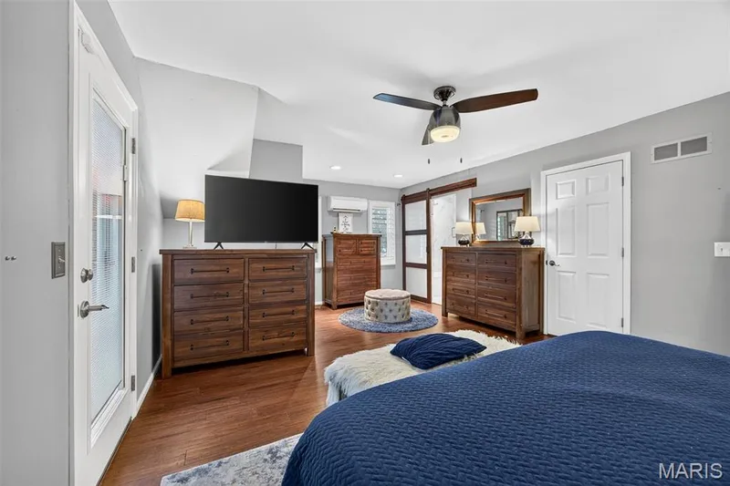 Two closets, with a walk-in right outside the bedroom door, exterior door to the terrace balcony for your morning coffee or nightcap! — 4 Chantilly Court, Lake St. Louis, MO 63367