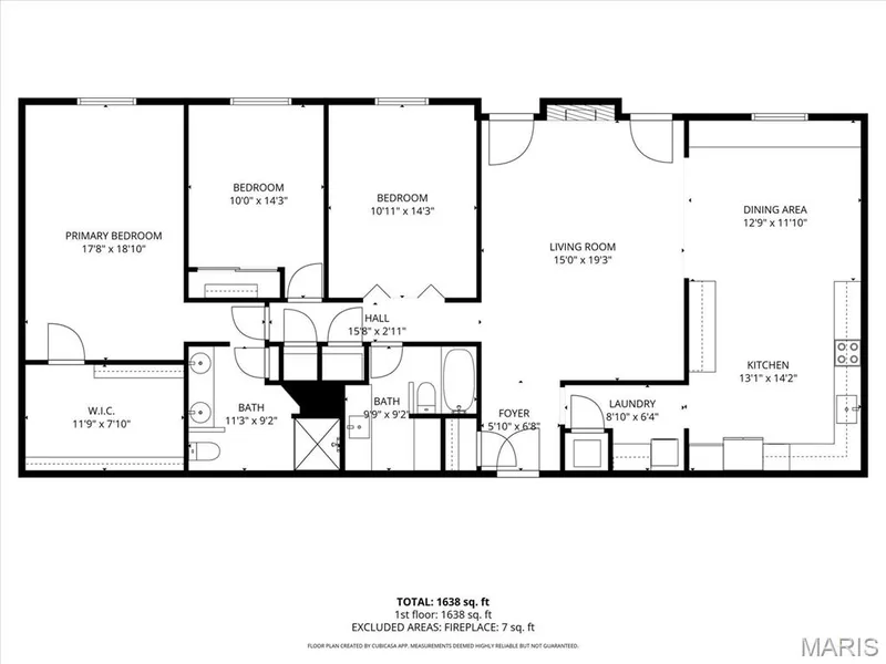 With accurate room size — 15046 Claymoor Court #2, Chesterfield, MO 63017