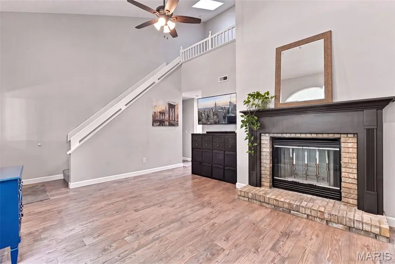 Beautiful two-story Great Room with open loft area for extra office space or sleeping area - or both! — 40 Trailside Court #2, St Peters, MO 63303