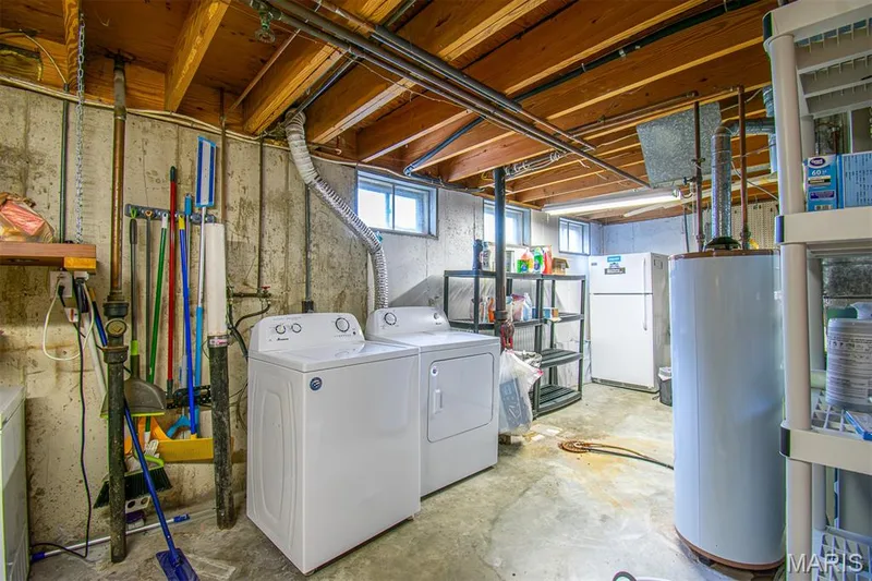 LOWER-LEVEL STORAGE AREA – Laundry/Utility/Workshop Hobby Area — 13261 COCHERO Drive, Chesterfield, MO 63141