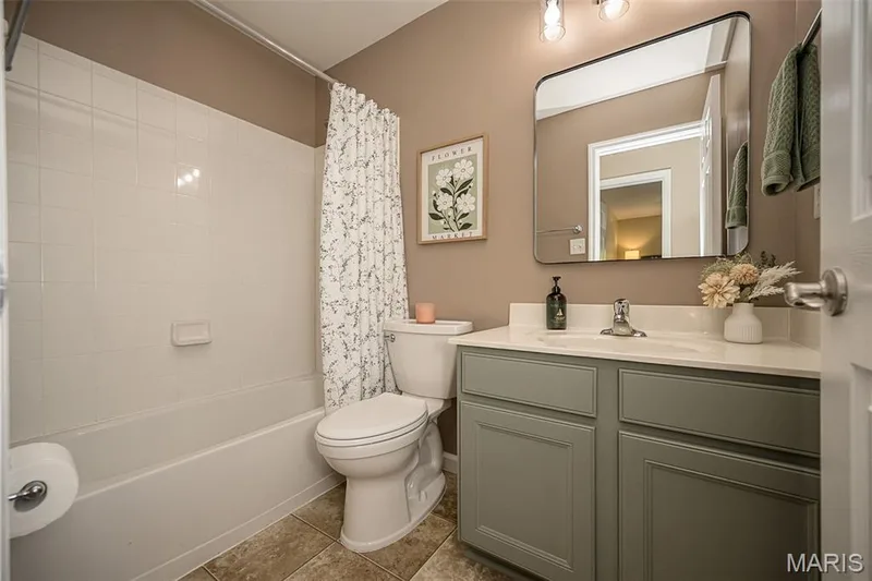 How cute is this hall bath for your guests to use? — 249 Belmonte Circle, O'Fallon, MO 63368