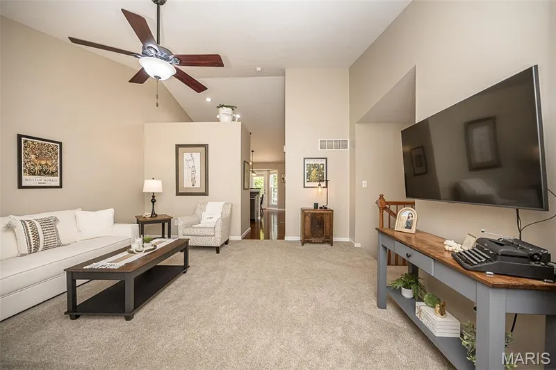 The vaulted ceilings really open this space up! — 249 Belmonte Circle, O'Fallon, MO 63368