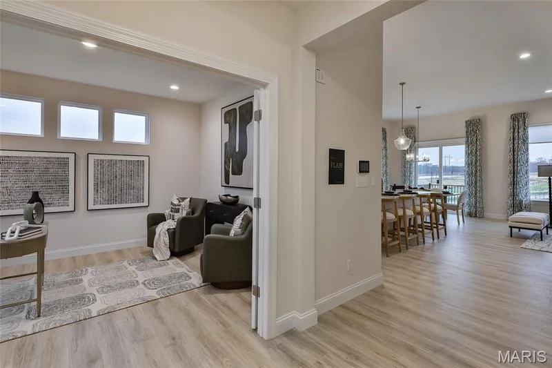 Entrance Foyer with view of Study into Kitchen area — 401 Farmhouse Drive, O'Fallon, MO 63385