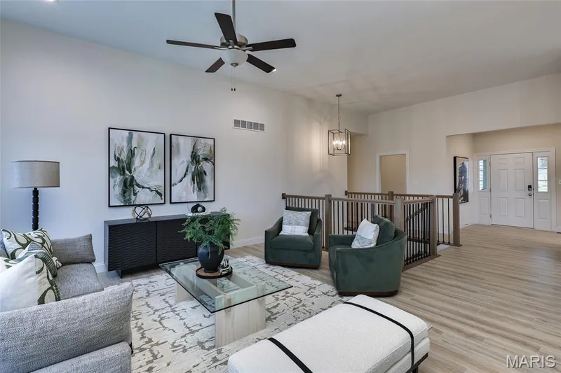 Great Room with ceiling fan — 401 Farmhouse Drive, O'Fallon, MO 63385