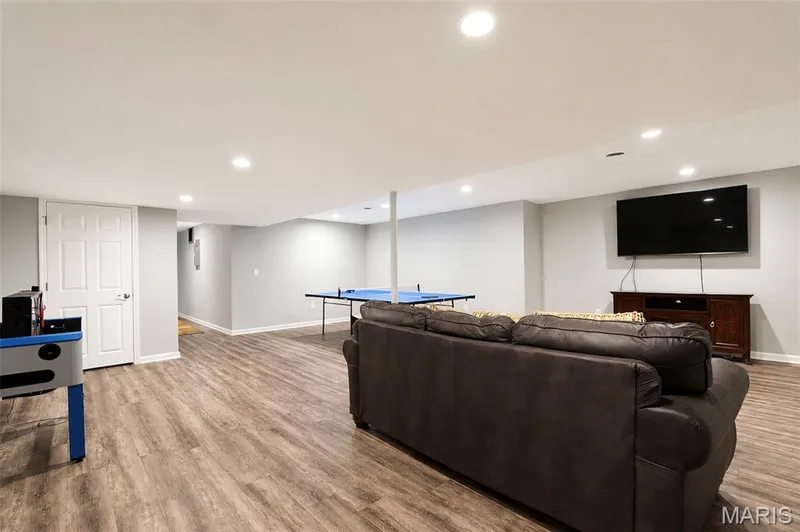 Lower Level Recreation Room, recessed lighting and Luxury Vinyl Plank Flooring, — 17507 Summit View Place Cove, Glencoe, MO 63038