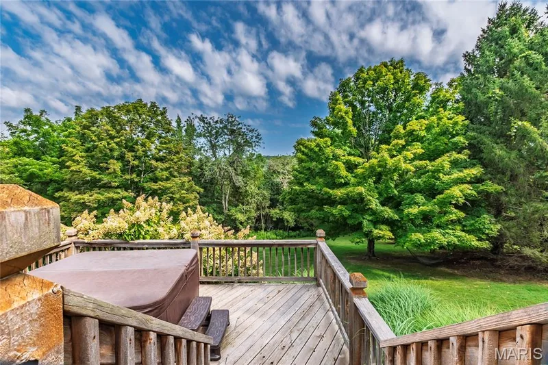 View of the Backyard and Spa. — 17507 Summit View Place Cove, Glencoe, MO 63038