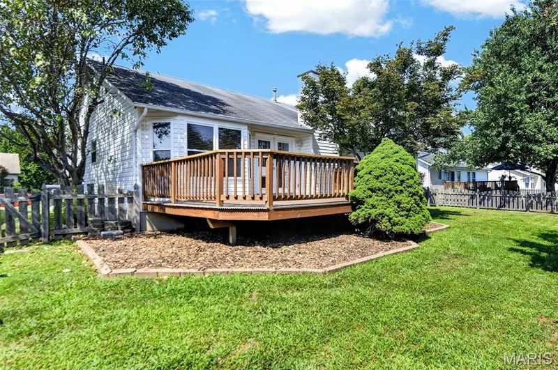 Large rear yard with full perimeter fencing. — 582 Prentice Drive, St Peters, MO 63376