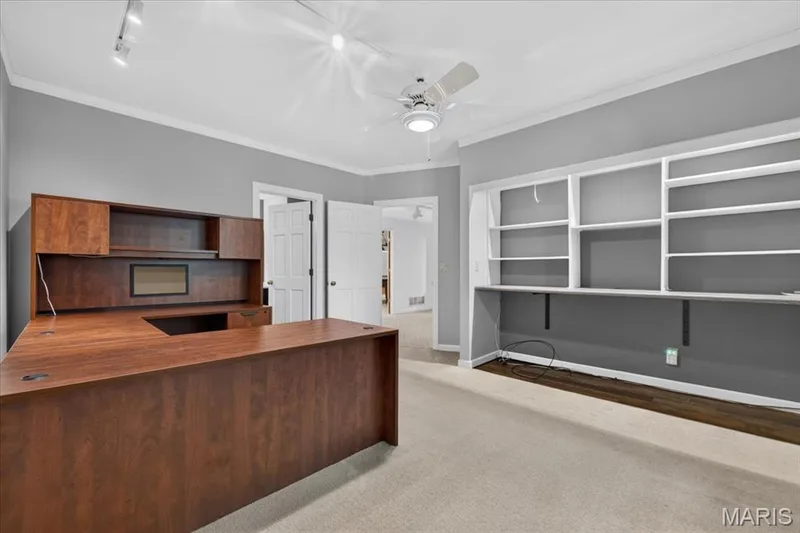 This is the lower-level bedroom which was used as an office. — 14620 Timberlake Manor Court, Chesterfield, MO 63017