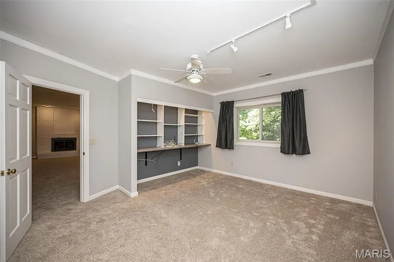 Lower-level bedroom with new carpet. — 14620 Timberlake Manor Court, Chesterfield, MO 63017