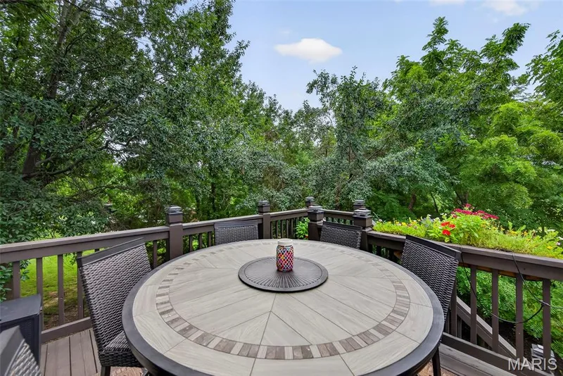 Deck Off the Breakfast Room Overlooking the Tree Lined Back Yard — 2322 Wills Hollow Drive, St Peters, MO 63376