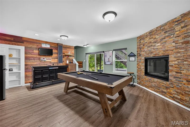 Recreation Room with Corner Gas Fireplace — 2322 Wills Hollow Drive, St Peters, MO 63376