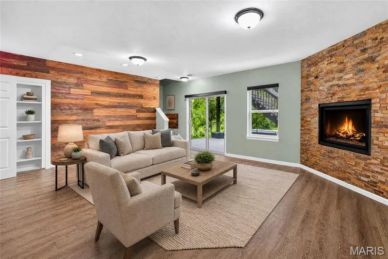 Walk Out Finished Lower Level Shown with Virtual Staging — 2322 Wills Hollow Drive, St Peters, MO 63376