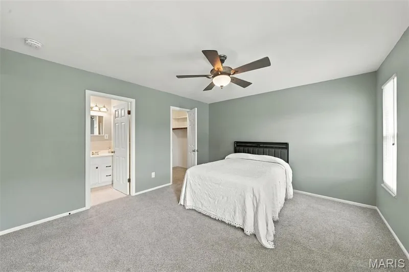 From newer carpeting to the walk-in closet, and personal bathroom, the primary suite is sure to please. — 1230 Luray Drive, Chesterfield, MO 63017