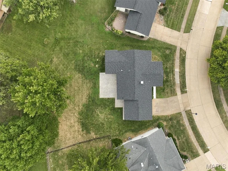 Check out the large backyard! — 1230 Luray Drive, Chesterfield, MO 63017