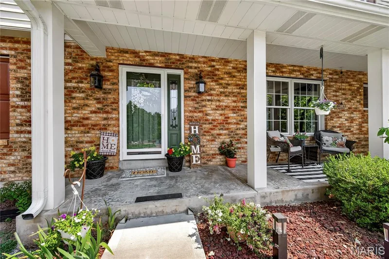 Inviting and Relaxing Front Porch — 47 Park Place, St Peters, MO 63376