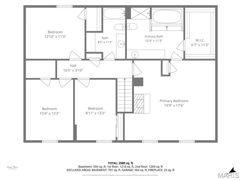 Floor Plan-Upstairs — 47 Park Place, St Peters, MO 63376