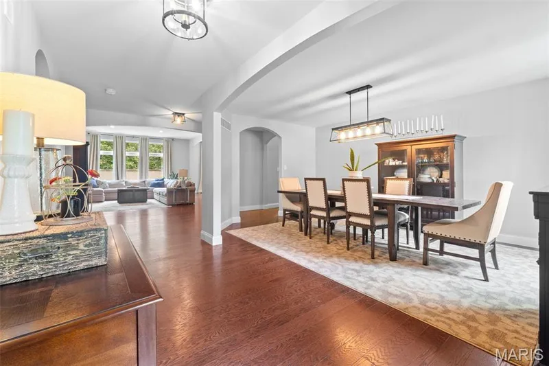 View of home from entry. Harwood floor span the entire first floor of the home. — 14 Prairie Lake Court, Wentzville, MO 63385