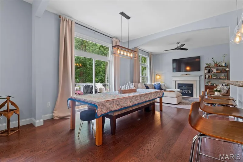 Breakfast room is located between the Great Room, Kitchen and Hearth Room. — 14 Prairie Lake Court, Wentzville, MO 63385