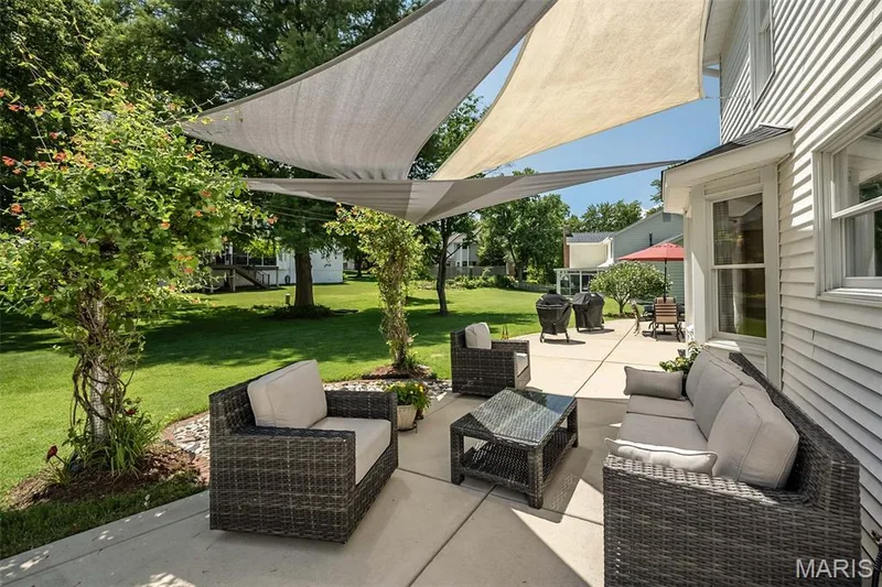 Gorgeous patio overlooking beautiful backyard — 14246 Cypress Hill Drive, Chesterfield, MO 63017