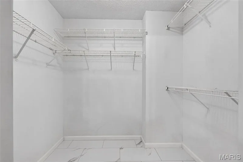 Walk-in closet with grid shelving and rod systems — 2947 Bromley Drive, O'Fallon, MO 63368