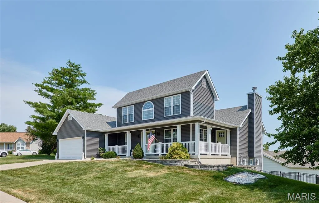 1.5 story home featuring a full-width front porch, attached garage, — 3 Floral Court, O'Fallon, MO 63368