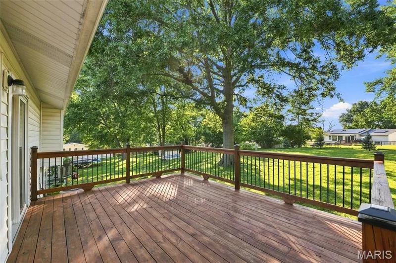 Deck is new, and yard is completely fenced! — 17 Oak Hill Lane, St Peters, MO 63376
