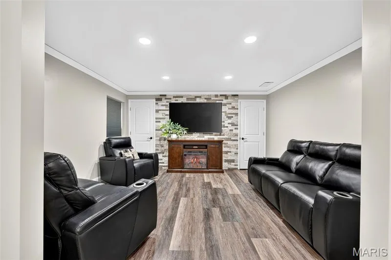 This media room could function as a 4th bedroom — 132 Miranda Court, Wentzville, MO 63385