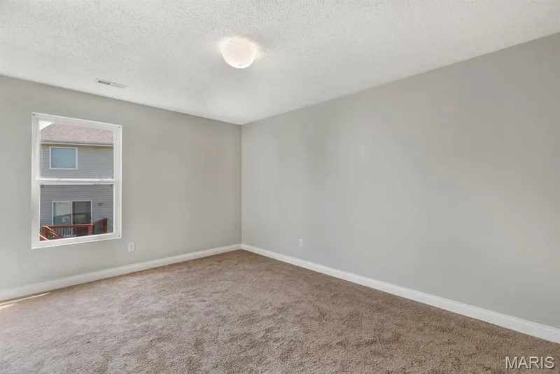Neutral tone wall paint, carpet flooring, white trim, and a double-hung window — 14 Bridgeton Court, Wentzville, MO 63385