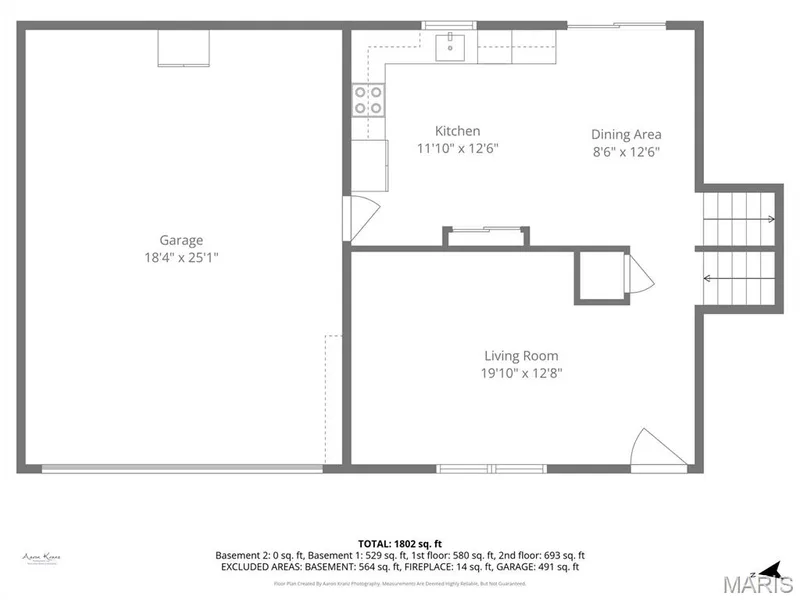 Floor plan of Main Level — 23 Crescent Woods Drive, St Peters, MO 63376