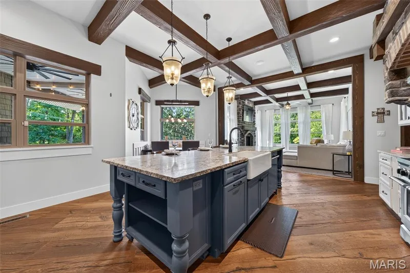 Kitchen flows into hearth room — 1950 Diehr Road, Wentzville, MO 63385