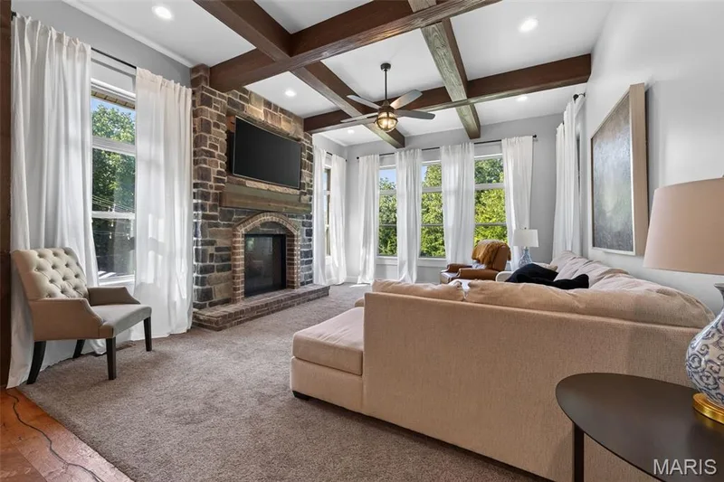 Floor to ceiling stone fireplace — 1950 Diehr Road, Wentzville, MO 63385