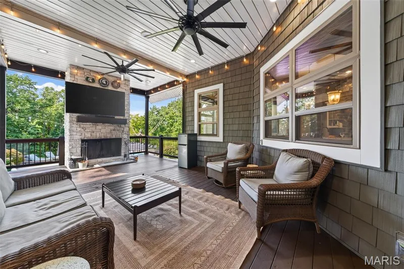 Covered deck with outside fireplace — 1950 Diehr Road, Wentzville, MO 63385