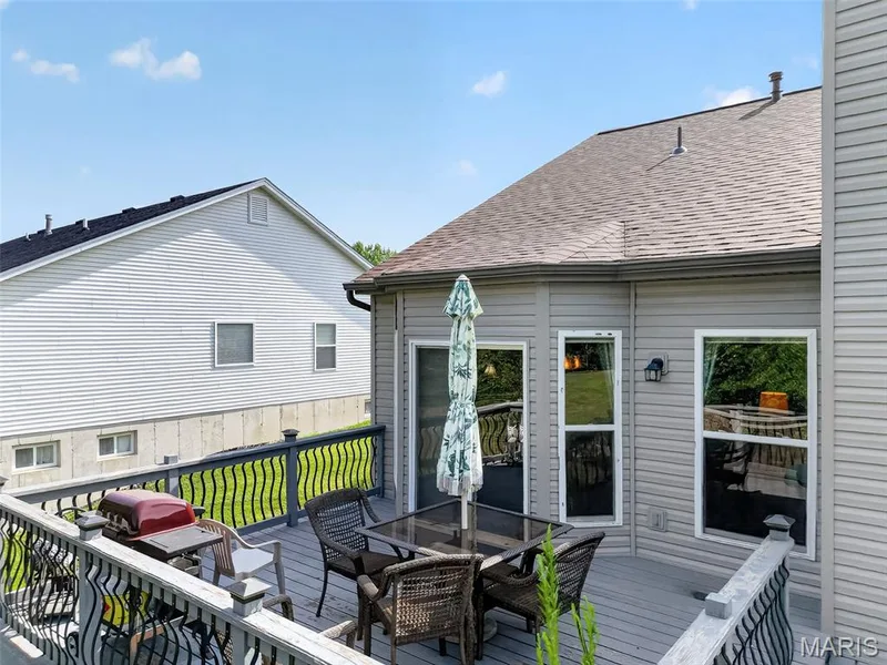 Deck area is great for grilling. — 1125 Crystal Creek Parkway, Wentzville, MO 63385