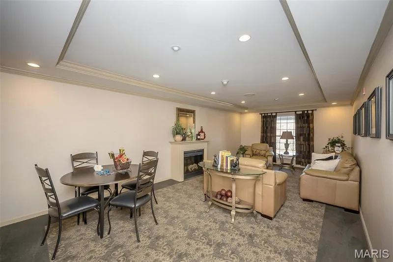 3rd floor common area features a library...or card room,...or wine room.... — 1512 Bedford Forge Court #19, Chesterfield, MO 63017