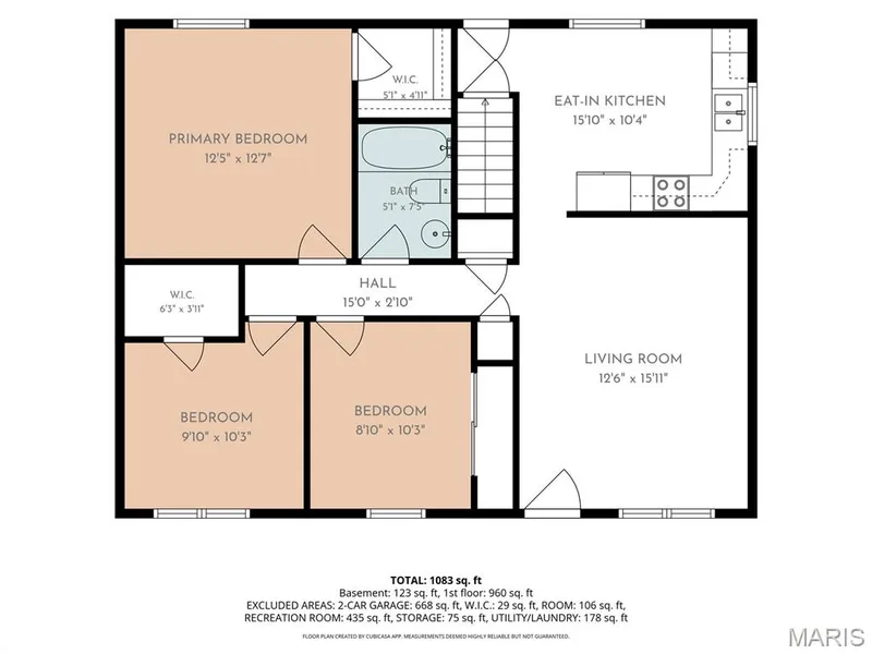 Main level floor plan — 324 Westminster Drive, St Peters, MO 63376