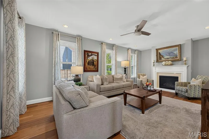 9' Main Floor Ceilings with Gas Fireplace in the Living Room — 3253 Camp Street, St Charles, MO 63301
