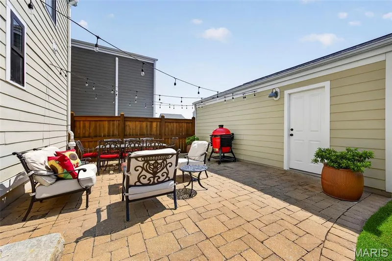 Beautiful Courtyard with Bistro Lights and Access to 2 Car Garage — 3253 Camp Street, St Charles, MO 63301