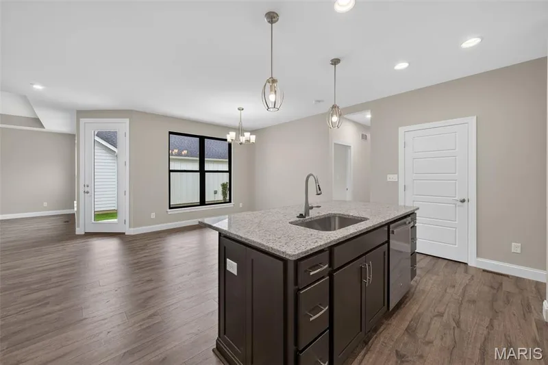 Island with Seating Bar and Granite Countertops — 146 Haven Ridge Court, Dardenne Prairie, MO 63368
