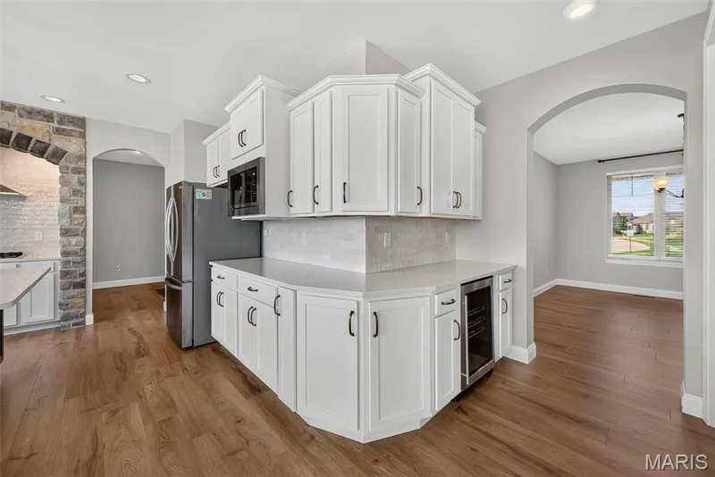 Wrap Around Butlers Pantry with Beverage Fridge — 106 Downview Drive, O'Fallon, MO 63368