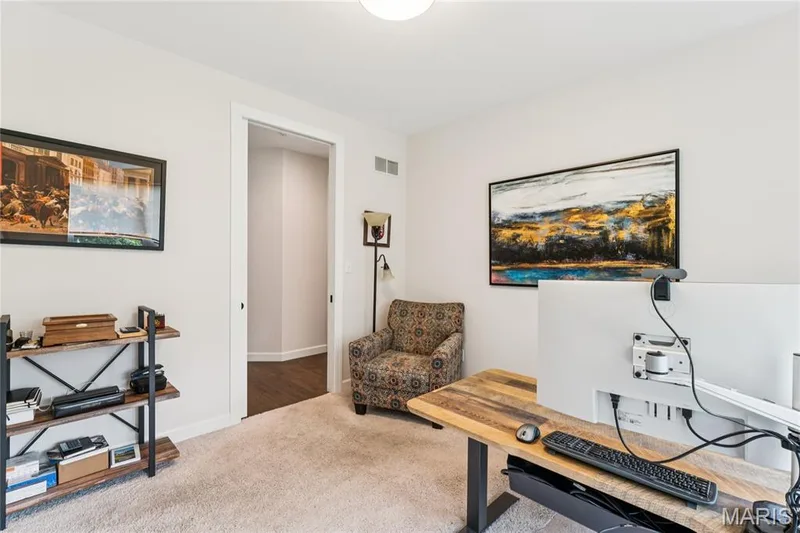 Wall-to-wall carpeting with light-toned walls and white trim — 5 Timberdel Place, Foristell, MO 63348