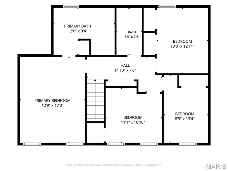 Upper Level Floor Plan — 1131 Black Forest Drive, St Charles, MO 63301