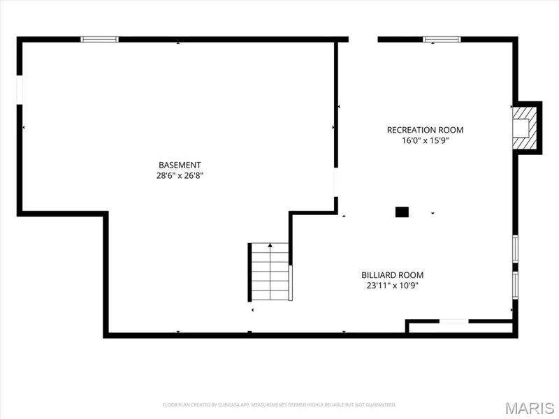 Lower Level Floor Plan — 1131 Black Forest Drive, St Charles, MO 63301