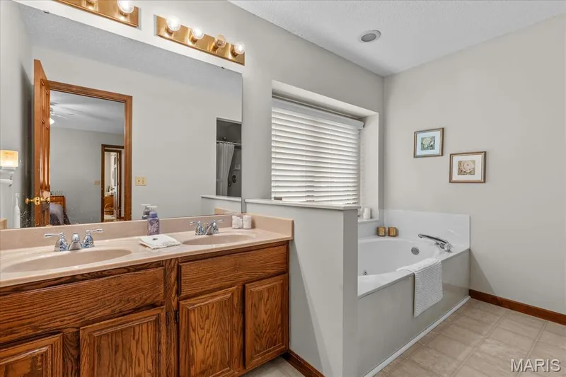 Double Sink Primary Bath Vanity — 358 Carriage Trail Court, O'Fallon, MO 63368