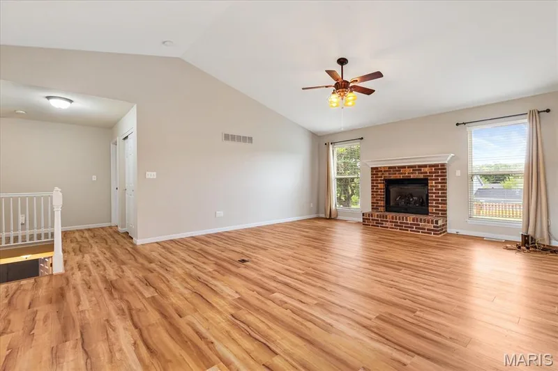 Beautiful Brick Gas Fireplace — 312 Thoreau Boulevard, O'Fallon, MO 63366