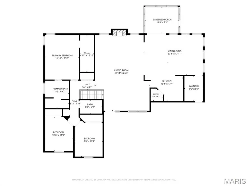 Main Level Floor Plan — 312 Thoreau Boulevard, O'Fallon, MO 63366