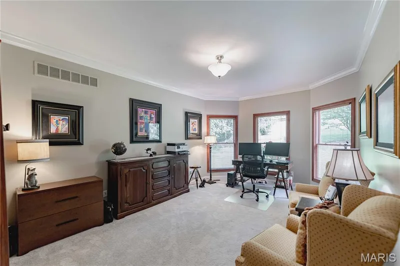 Main Floor den/office with bay window — 4484 Kingfisher Court, Augusta, MO 63332