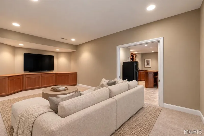 Bonus/media room with pocket doors — 4484 Kingfisher Court, Augusta, MO 63332